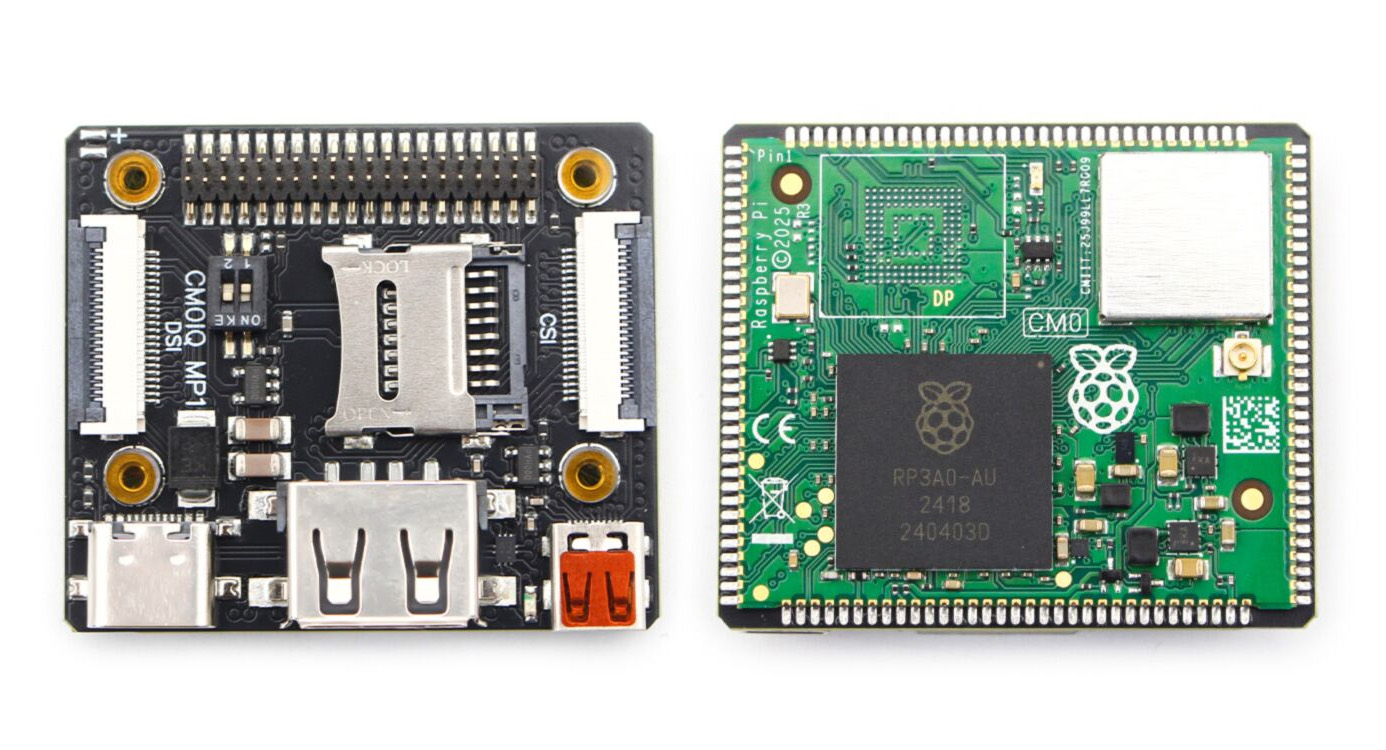Raspberry Pi CM0IQ top and bottom