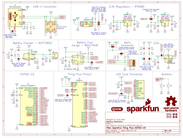 SparkFun Thing Plus ESP32-C5 Schematic SparkFun Thing Plus ESP32-C5 Schematic