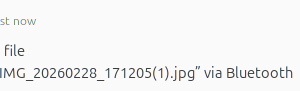 received file Bluetooth