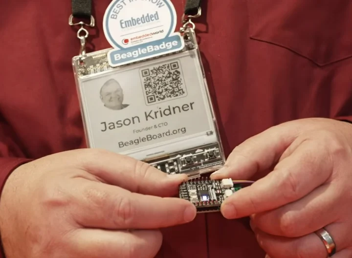 BeagleConnect Zepto connected to BeagleBadge