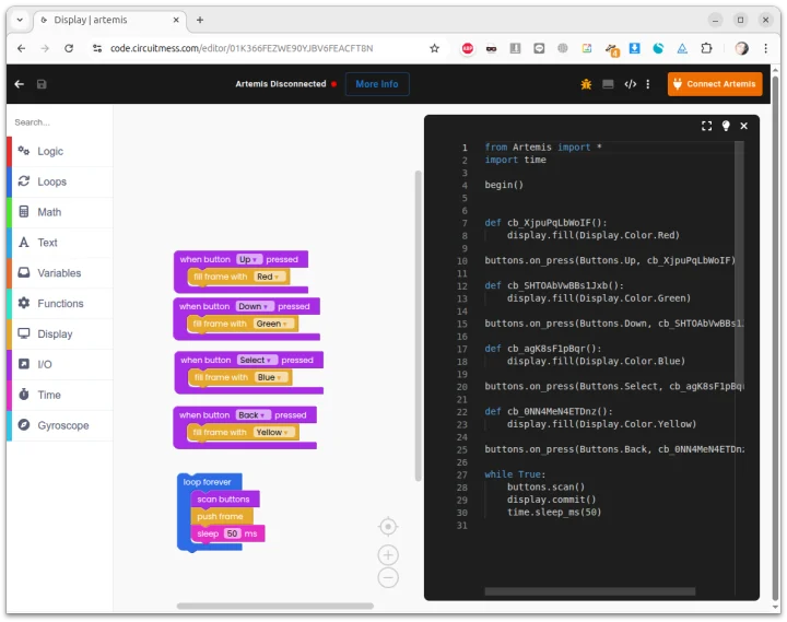 CircuitBlocks Artemis Watch CircuitBlocks Artemis Watch