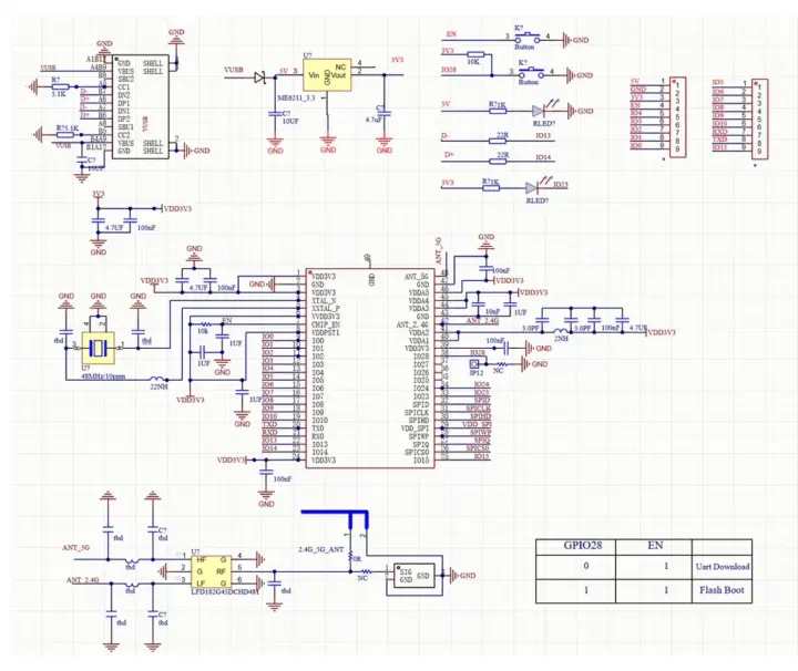 ESP32-C5 Mini schematics