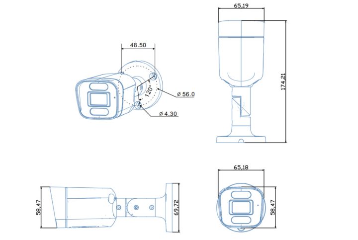 Firefly CQ38W-1126B and CQ38W-3576 Dimensions
