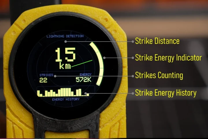 Flash Bee lightning detector user interface