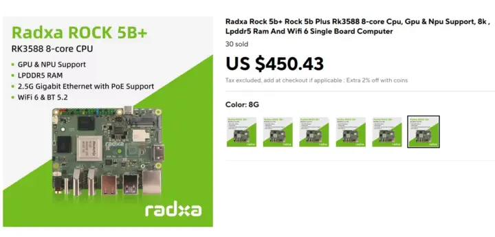 Radxa ROCK 5B Plus 8GB 450 dollars 1