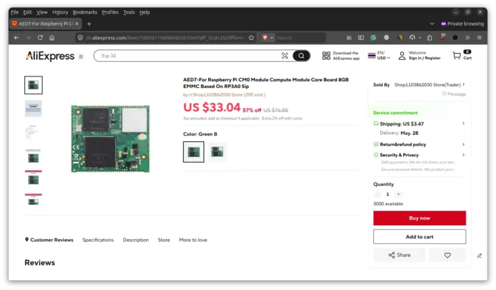 Raspberry Pi CM0 AliExpress