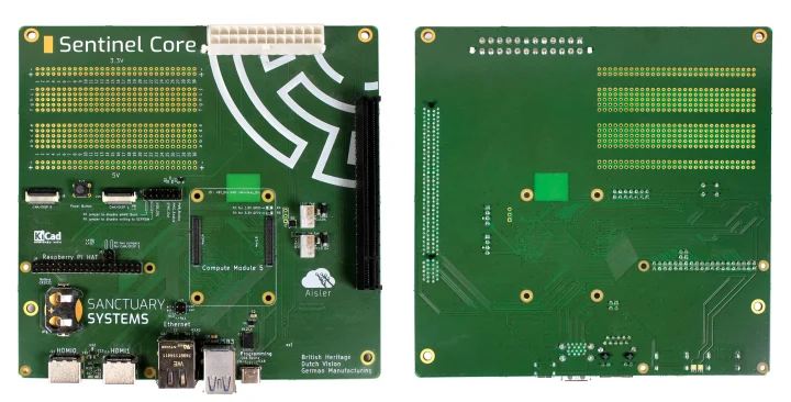 Raspberry Pi CM5 mini ITX board PCIe x16 slot