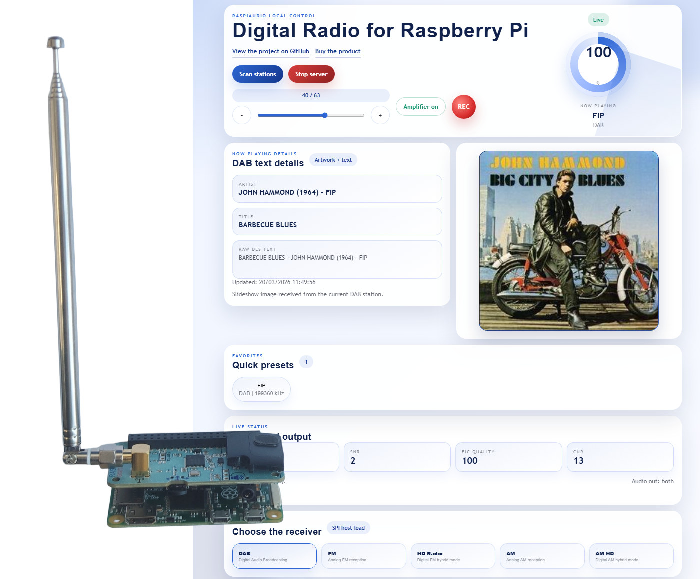 Raspberry Pi Digital Radio HAT