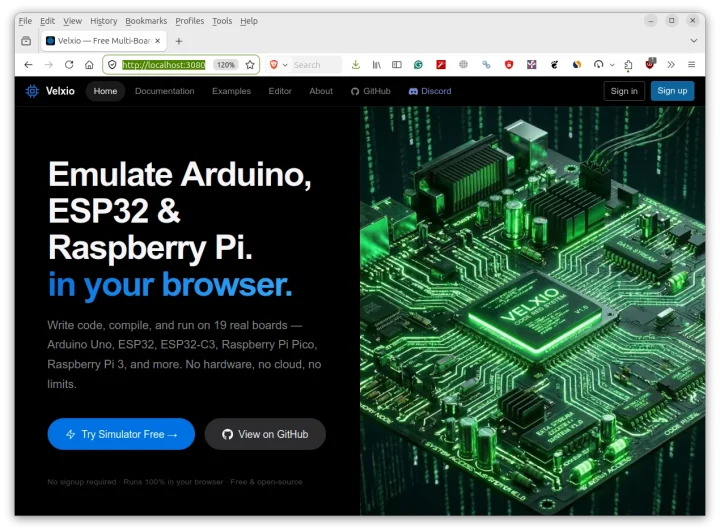 Self hosted Arduino ESP32 Raspberry Pi simlator