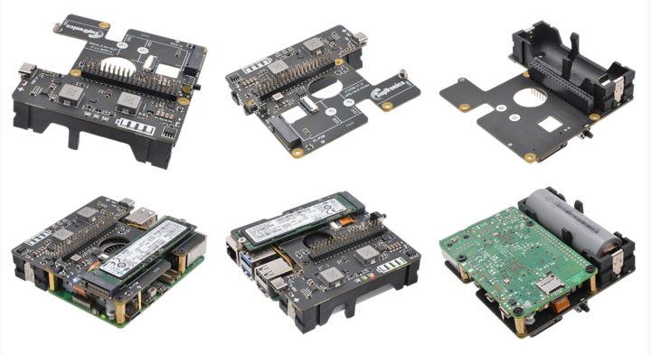 SupTronics X1208 Raspberry Pi 5 UPS M.2 HAT all side view