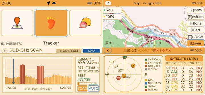 Trail Map user interface