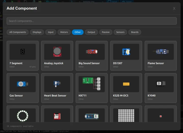 Velxio add component others