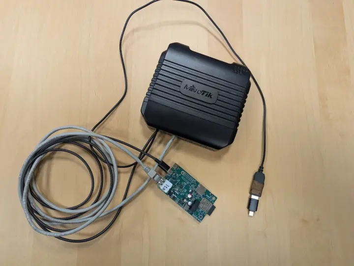 ESP32-C5 C-ITS receiver Mikrotik LTE router