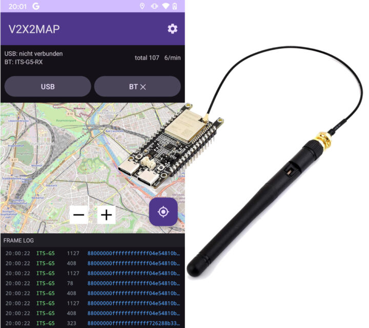 ESP32-C5 traffic monitoring V2X2MAP ESP32-C5 traffic monitoring V2X2MAP