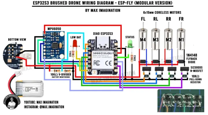 ESP32-S3 drone wiring diagram
