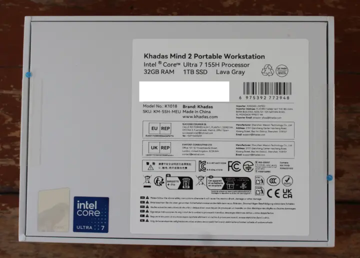 Khadas Mind 2 Portable Workstation Intel Core Ultra 7 155H 32GB RAM 1TB SSD