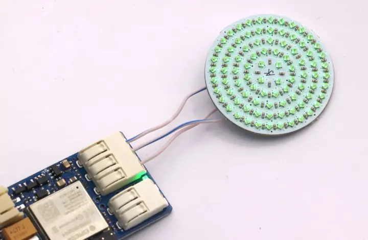 LED ring connected to Wago connector LED ring connected to Wago connector