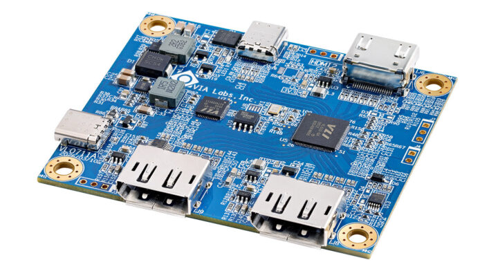 VIA VL610 USB C board three video outputs