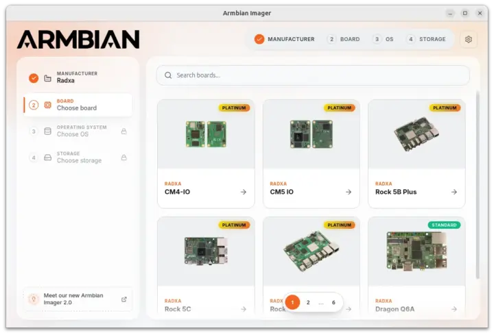Armbian Imager board selection Armbian Imager board selection