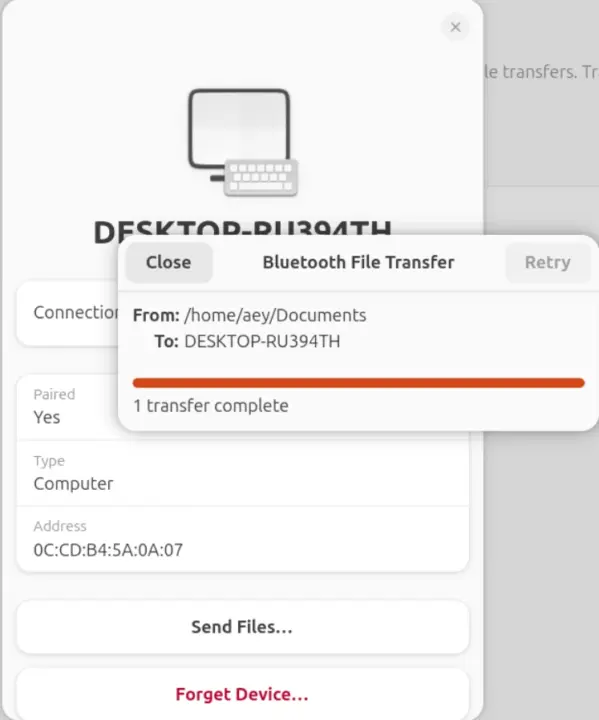GEEKOM A7 2026 Edition Bluetooth File Transfer