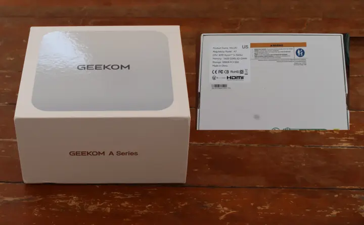 GEEKOM A7 package GEEKOM A7 package