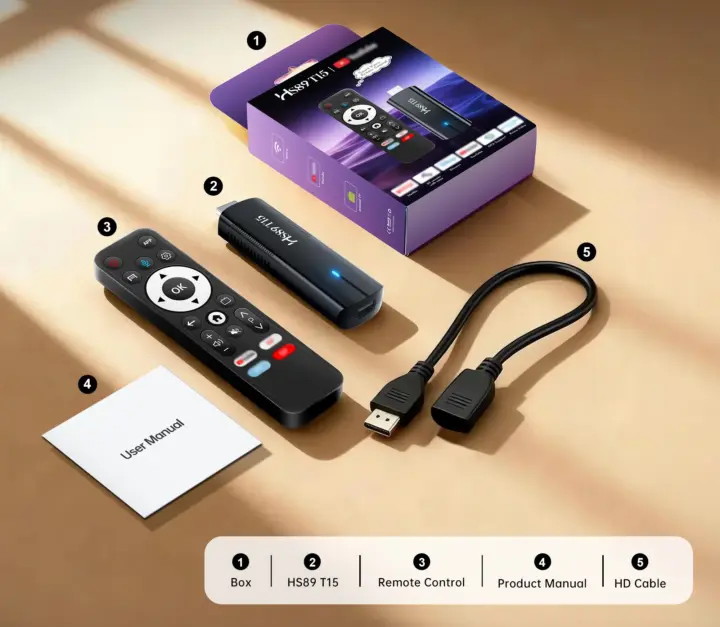 HS89 T15 Android 14 4K TV Stick HS89 T15 Android 14 4K TV Stick