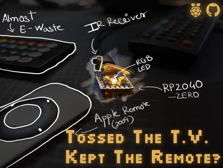 IR Remote control to presentation clicker RP2040 project