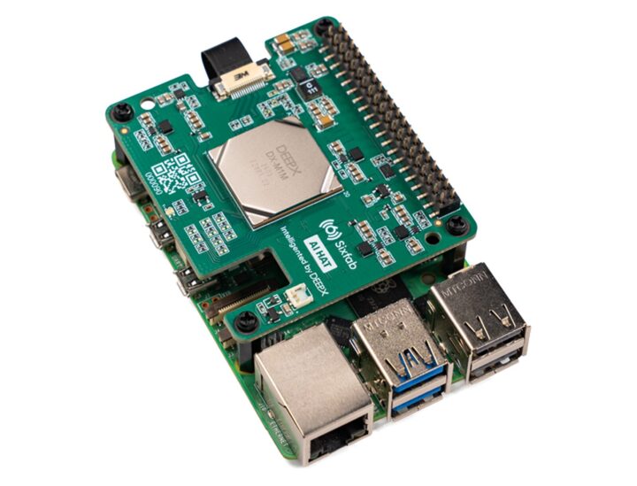 Sixfab AI HAT connected to Raspberry Pi 5