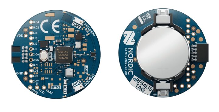 nRF54L15 Tag front and back side nRF54L15 Tag front and back side