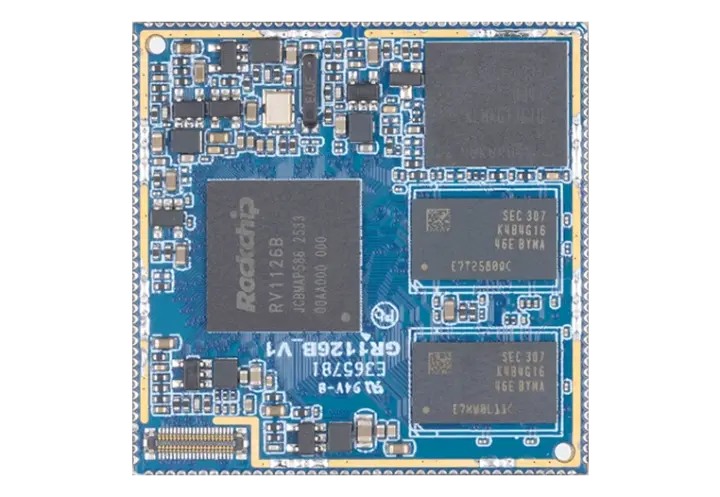 solder on Rockchip RV1126B system on module