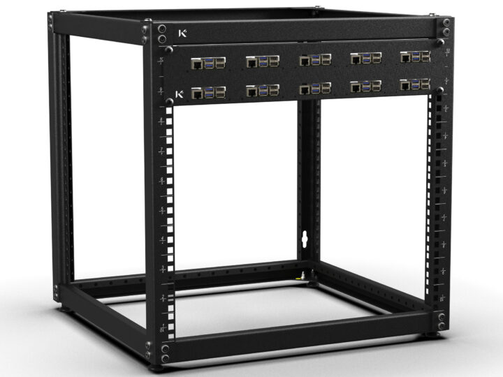 19 Inch 2U Rack panel installed in a standard rack cabinet 19 Inch 2U Rack panel installed in a standard rack cabinet