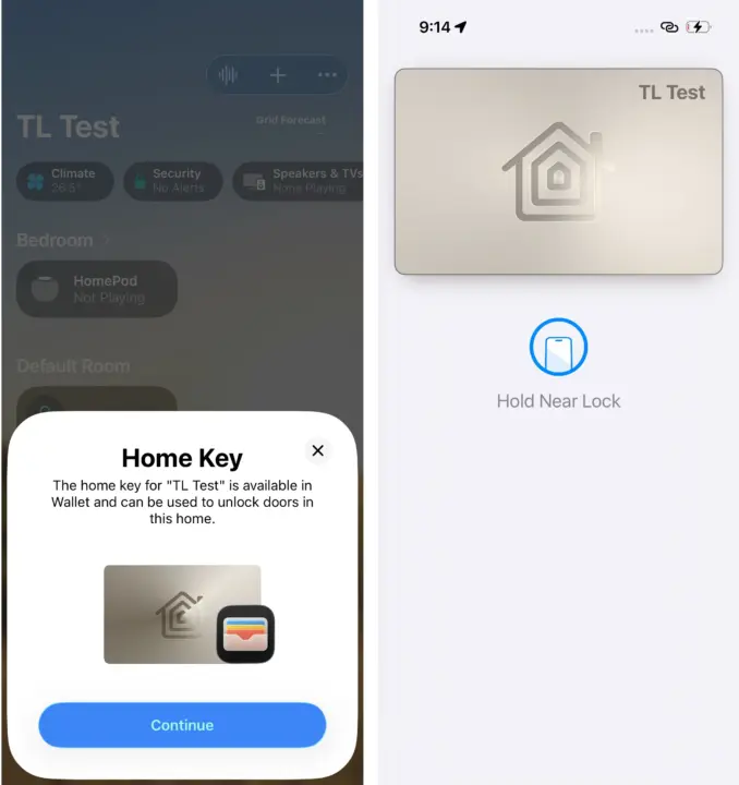 Apple Home ESP32 Aliro doorlock demo Apple Home ESP32 Aliro doorlock demo