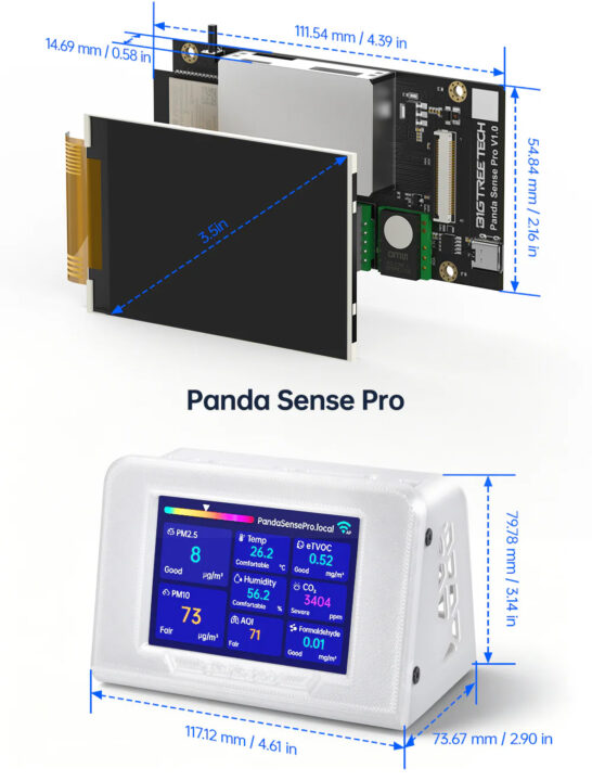 BIGTREETECH Panda Sense Pro dimension BIGTREETECH Panda Sense Pro dimension