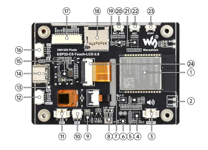 ESP32-C5 Touch LCD 2.8 board ESP32-C5 Touch LCD 2.8 board