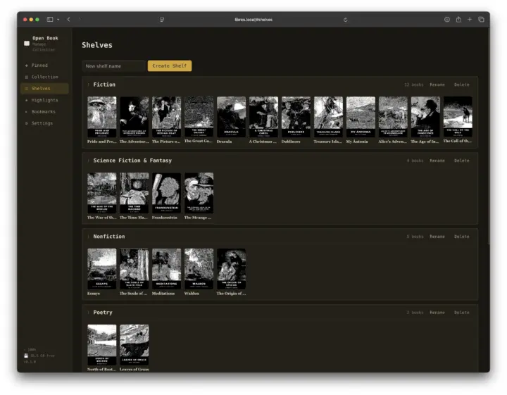 Open Book Touch Web Interface Open Book Touch Web Interface