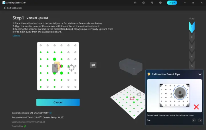 Pika calibration Creality Scan 4.3.0 Pika calibration Creality Scan 4.3.0