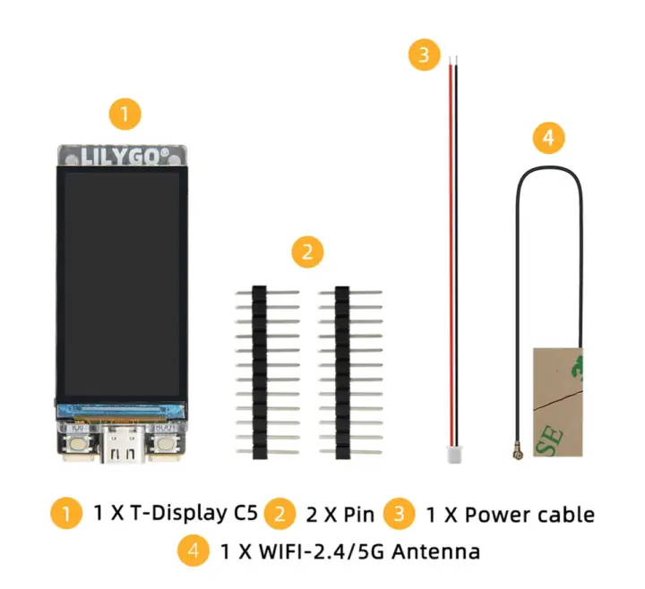 headers power cable wifi antenna