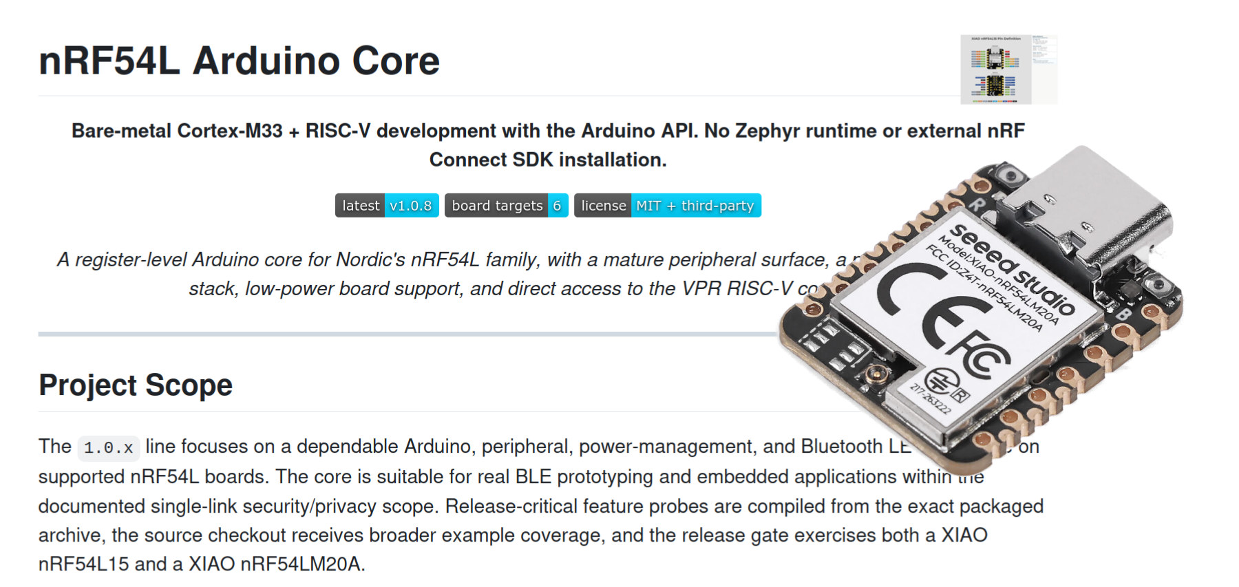 nRF54L Arduino Core