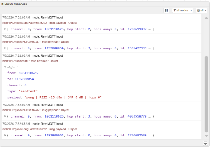 nodered pong debug nodered pong debug