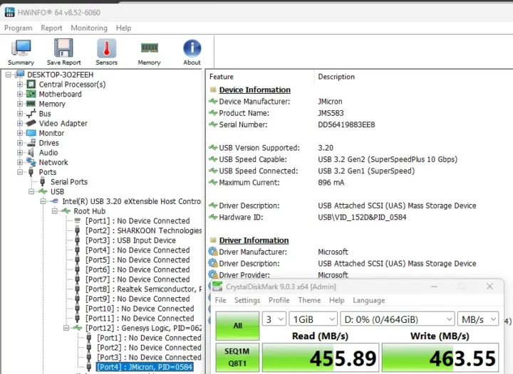 ACEMAGIC Kron Mini K5 Intel Core 3 304 USB A 2 rear panel