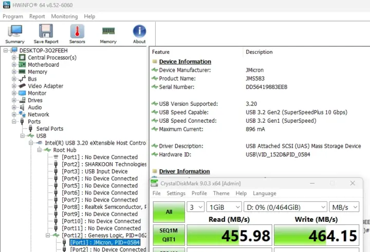 ACEMAGIC Kron Mini K5 Intel Core 3 304 USB A 3 rear panel