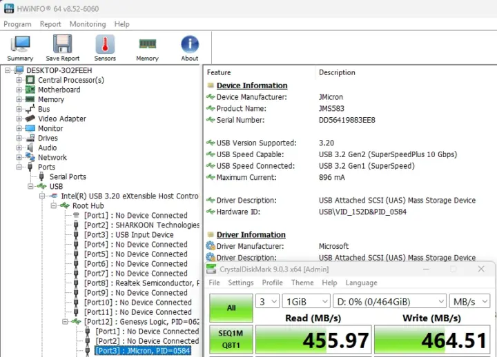 ACEMAGIC Kron Mini K5 Intel Core 3 304 USB A 4 rear panel