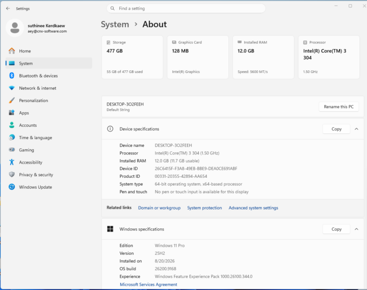 ACEMAGIC Kron Mini K5 Intel Core 3 304 system