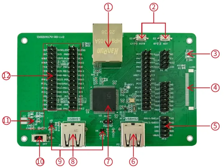 CH32V407VET6 evaluation board