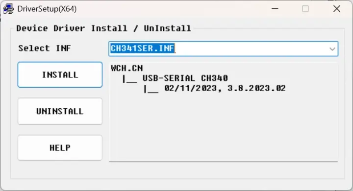 Driver CH341SER
