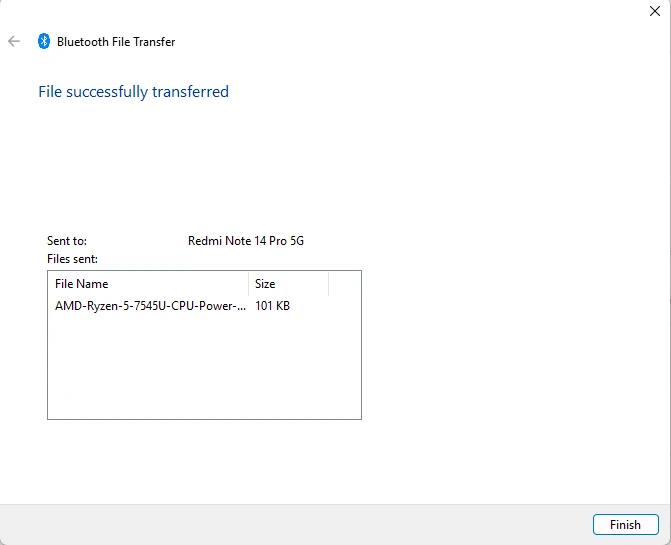 Files sent Bluetooth test Files sent Bluetooth test