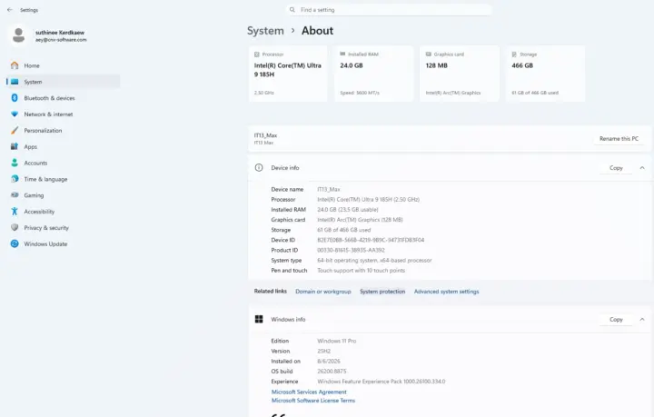 GEEKOM IT13 Max system about GEEKOM IT13 Max system about