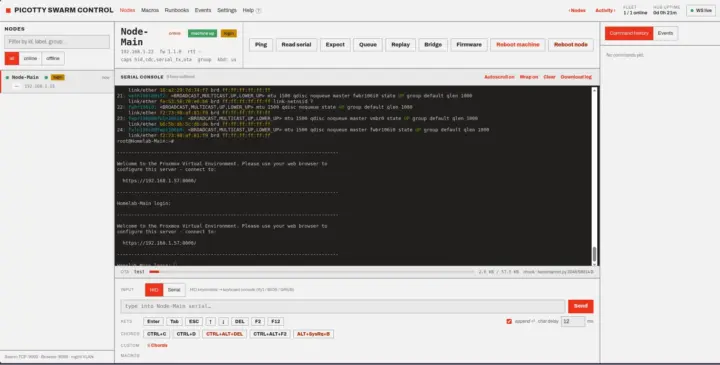 PICOTTY SWARM CONTROL user interface PICOTTY SWARM CONTROL user interface