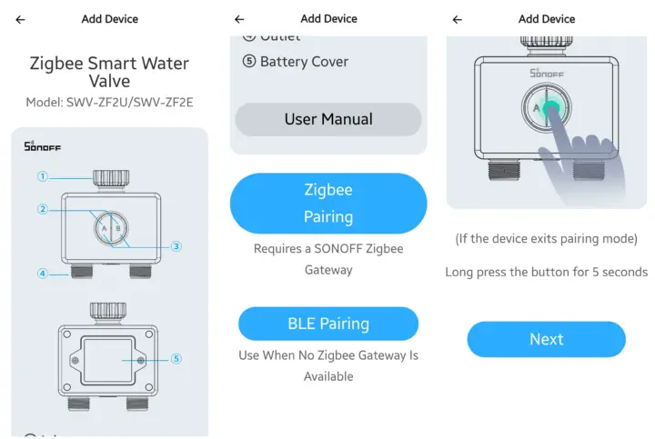 SONOFF Hydro DUO Add Divice BLE Pairing