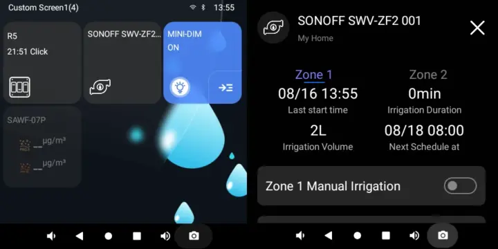 SONOFF SWV ZF2 001on NSPanel Pro Gen2